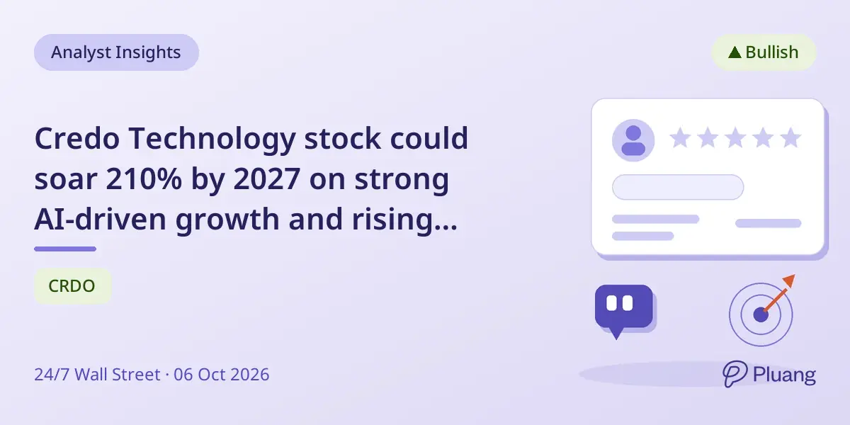 Credo Technology stock could soar 210% by 2027 on strong AI-driven growth and rising earnings forecasts.