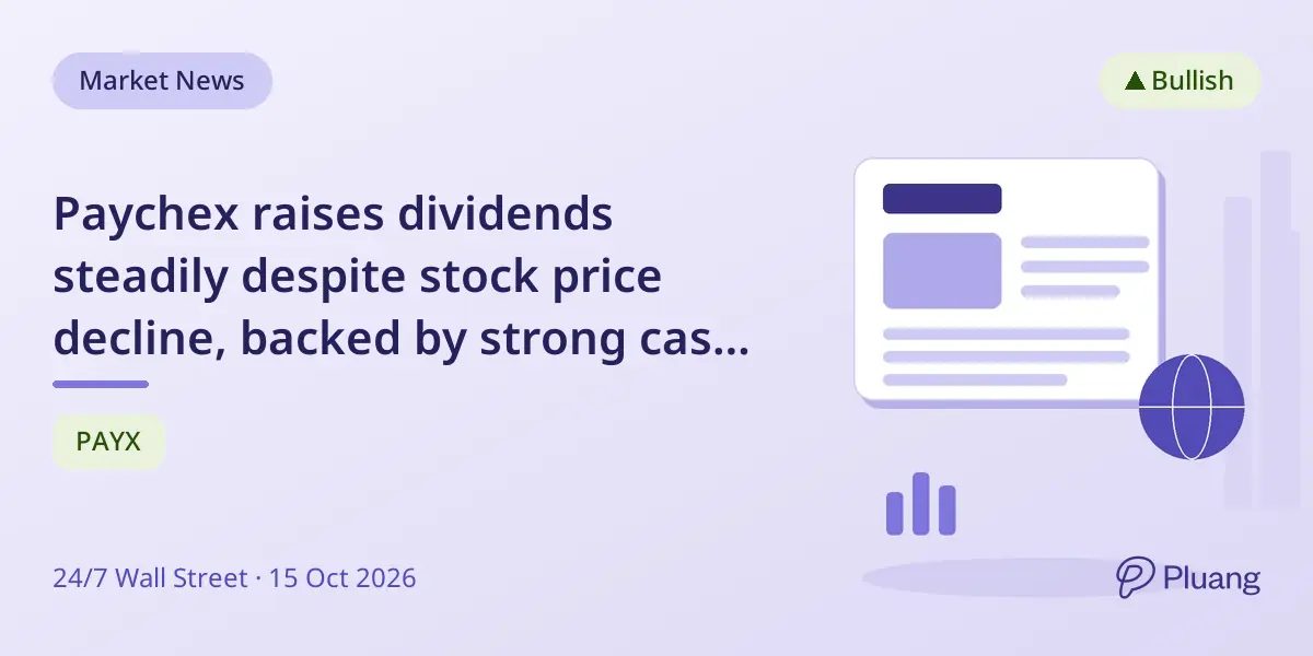Paychex raises dividends steadily despite stock price decline, backed by strong cash flow and payroll fees.