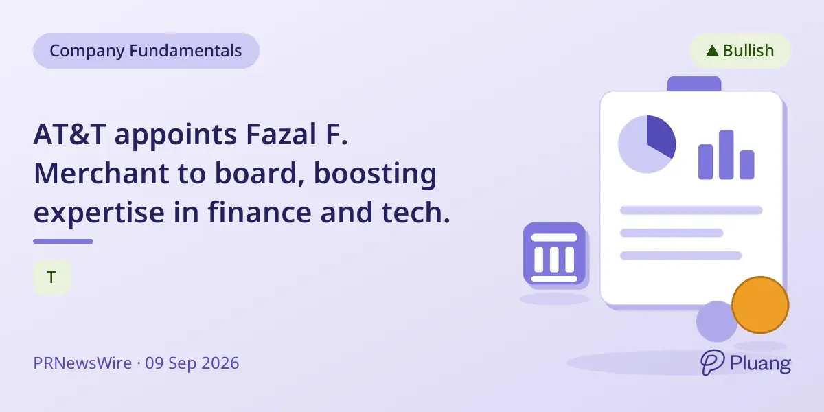 AT&T appoints Fazal F. Merchant to board, boosting expertise in finance and tech.