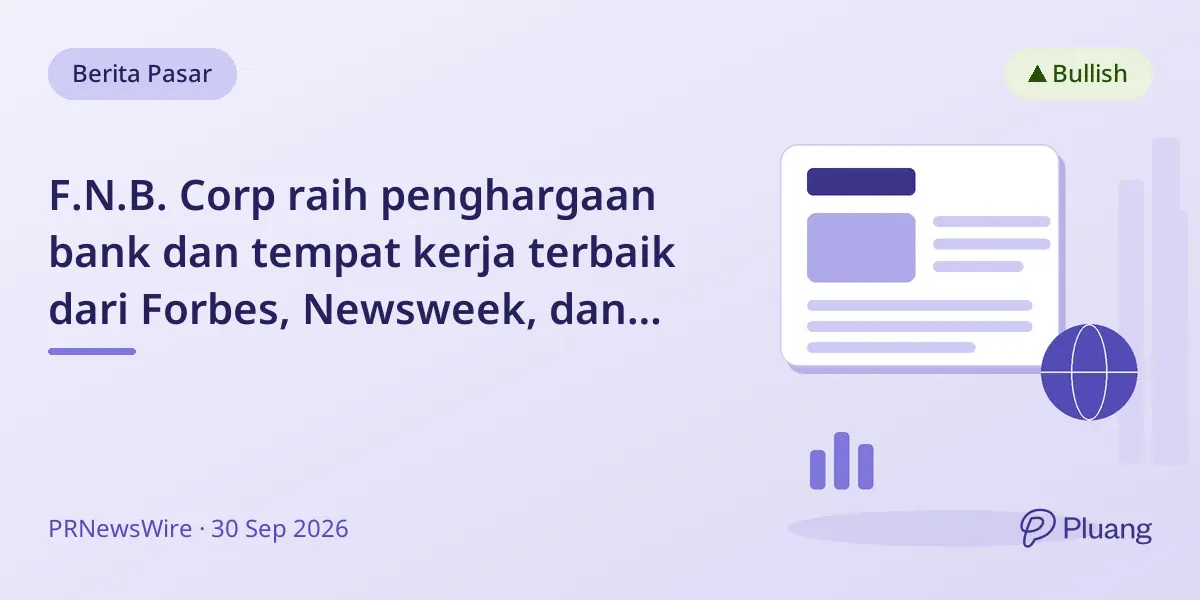 F.N.B. Corp raih penghargaan bank dan tempat kerja terbaik dari Forbes, Newsweek, dan Pittsburgh Post-Gazette.
