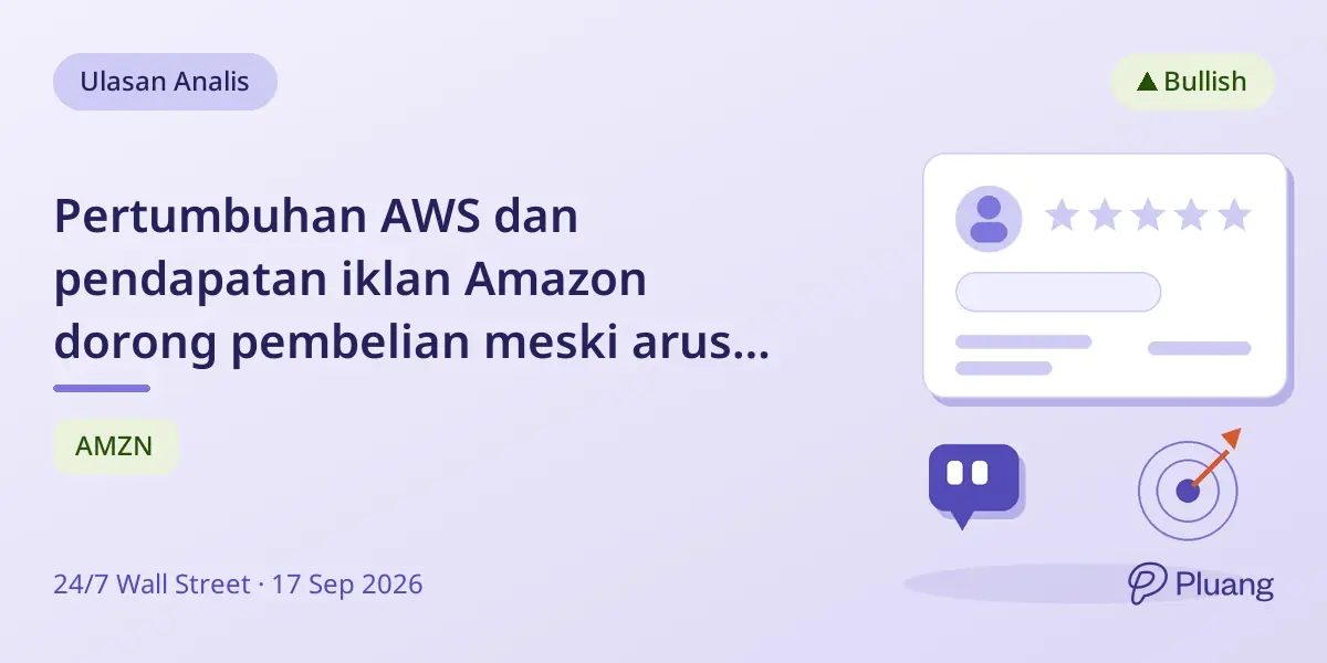 Pertumbuhan AWS dan pendapatan iklan Amazon dorong pembelian meski arus kas negatif jangka pendek.
