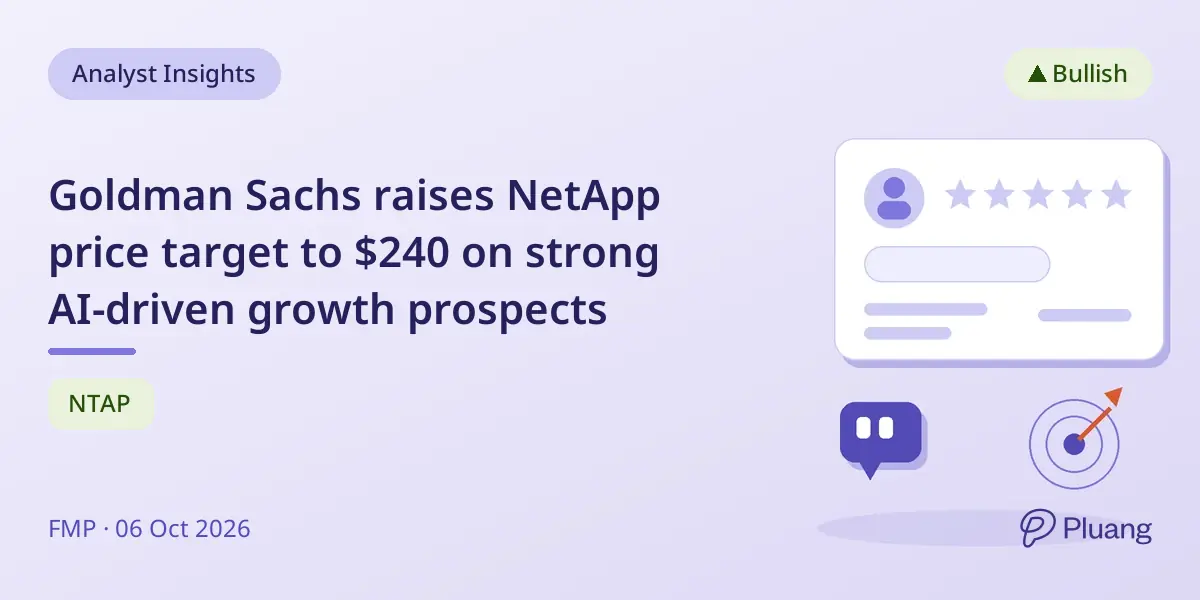 Goldman Sachs raises NetApp price target to $240 on strong AI-driven growth prospects
