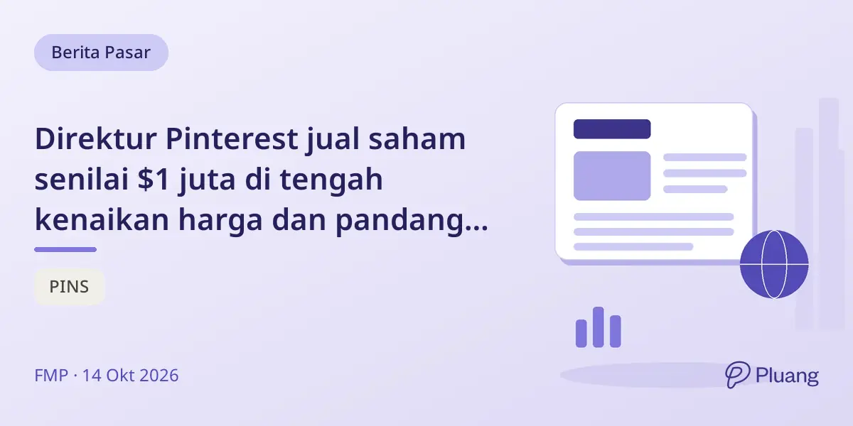 Direktur Pinterest jual saham senilai $1 juta di tengah kenaikan harga dan pandangan analis yang beragam