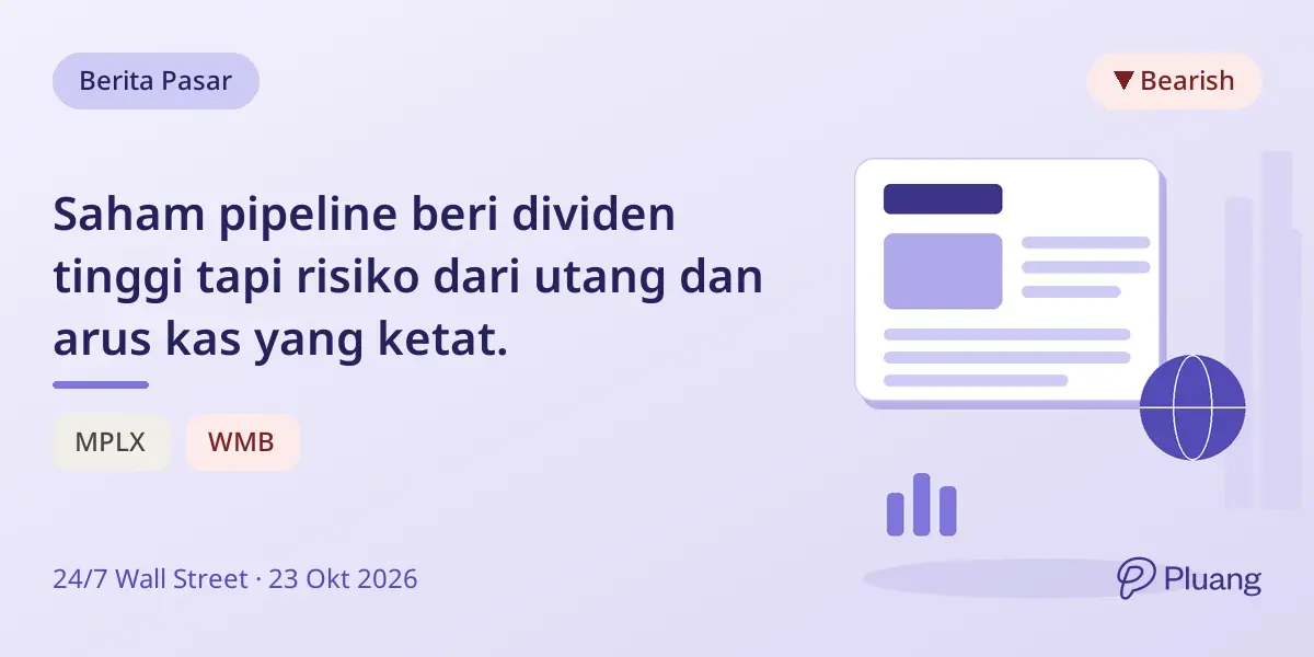 Saham pipeline beri dividen tinggi tapi risiko dari utang dan arus kas yang ketat.