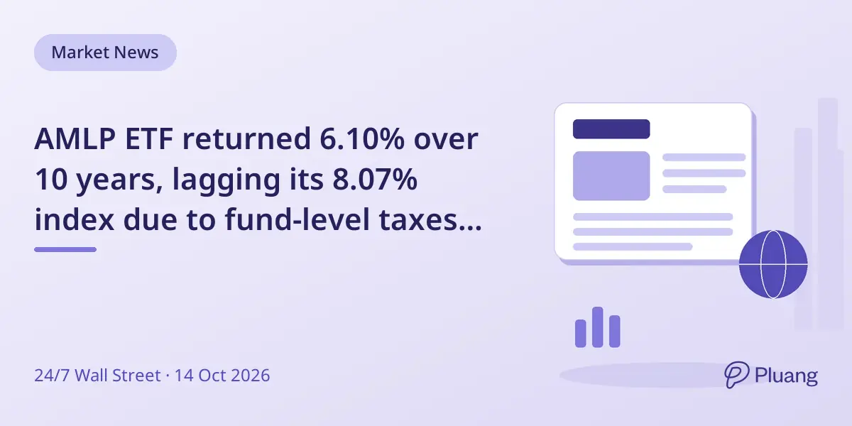 AMLP ETF returned 6.10% over 10 years, lagging its 8.07% index due to fund-level taxes and expenses.