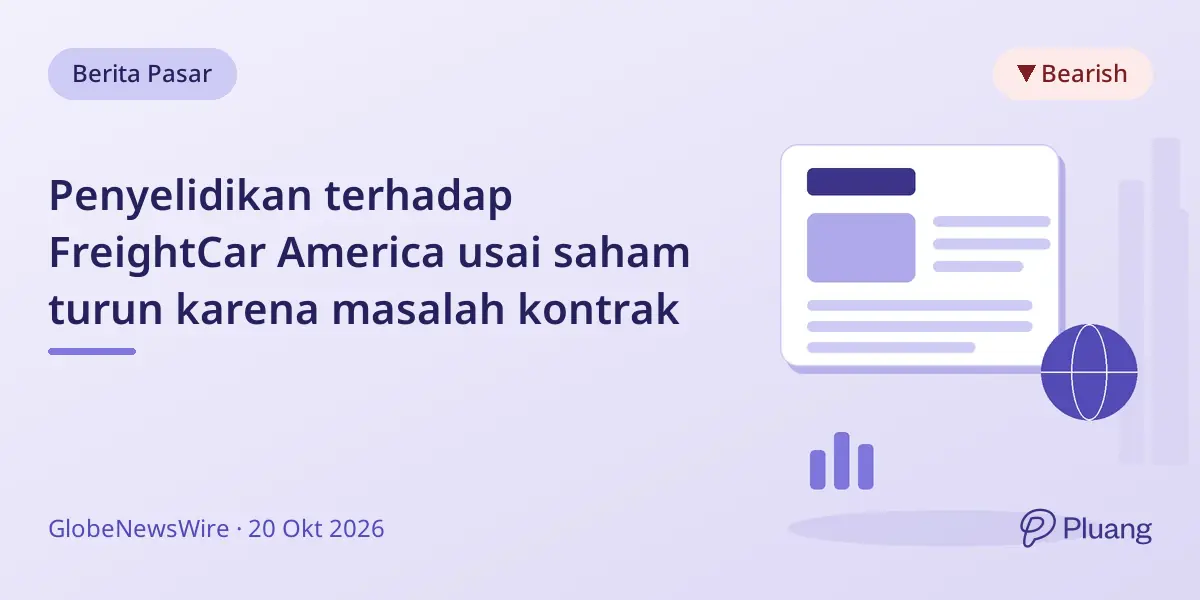 Penyelidikan terhadap FreightCar America usai saham turun karena masalah kontrak