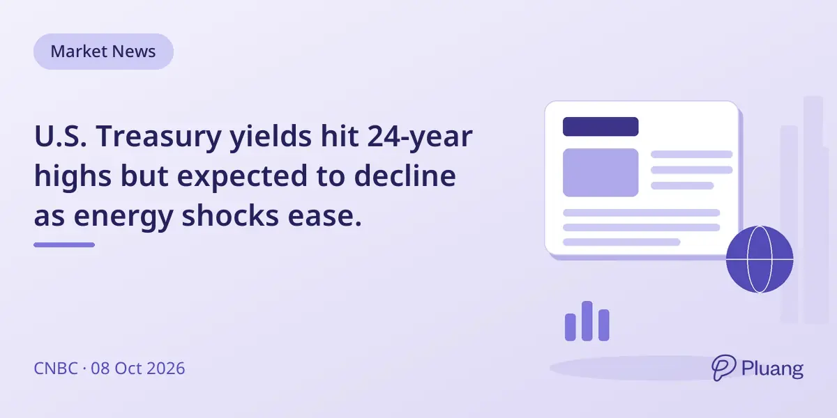 U.S. Treasury yields hit 24-year highs but expected to decline as energy shocks ease.