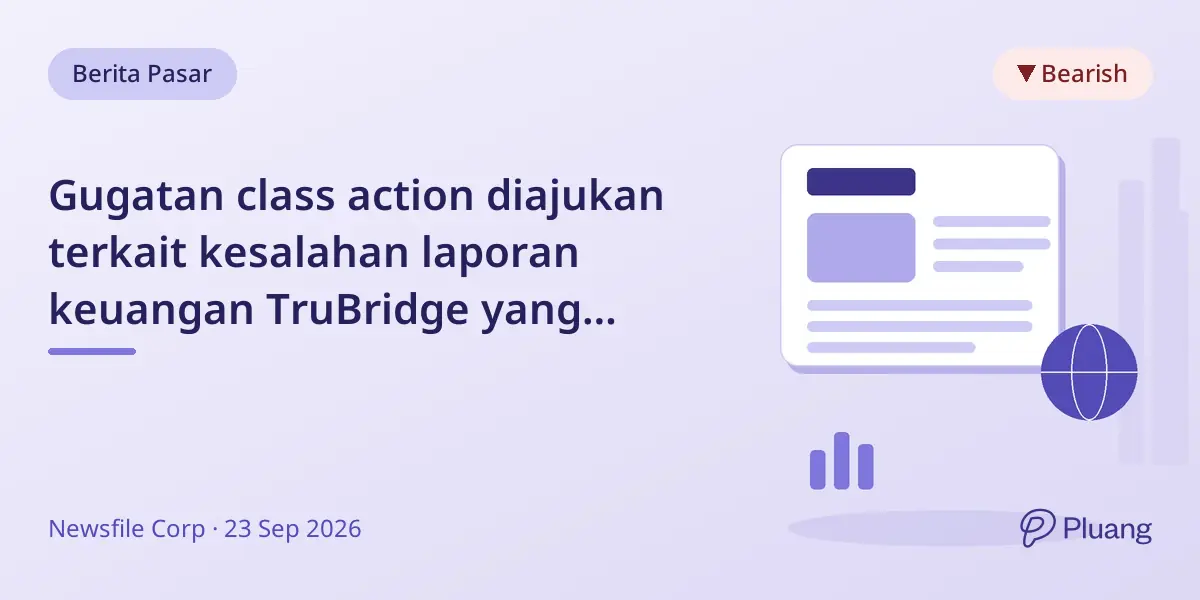 Gugatan class action diajukan terkait kesalahan laporan keuangan TruBridge yang turunkan harga saham