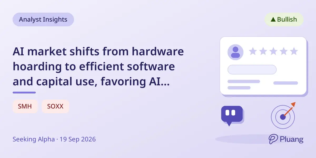 AI market shifts from hardware hoarding to efficient software and capital use, favoring AI software ETFs like IGV.