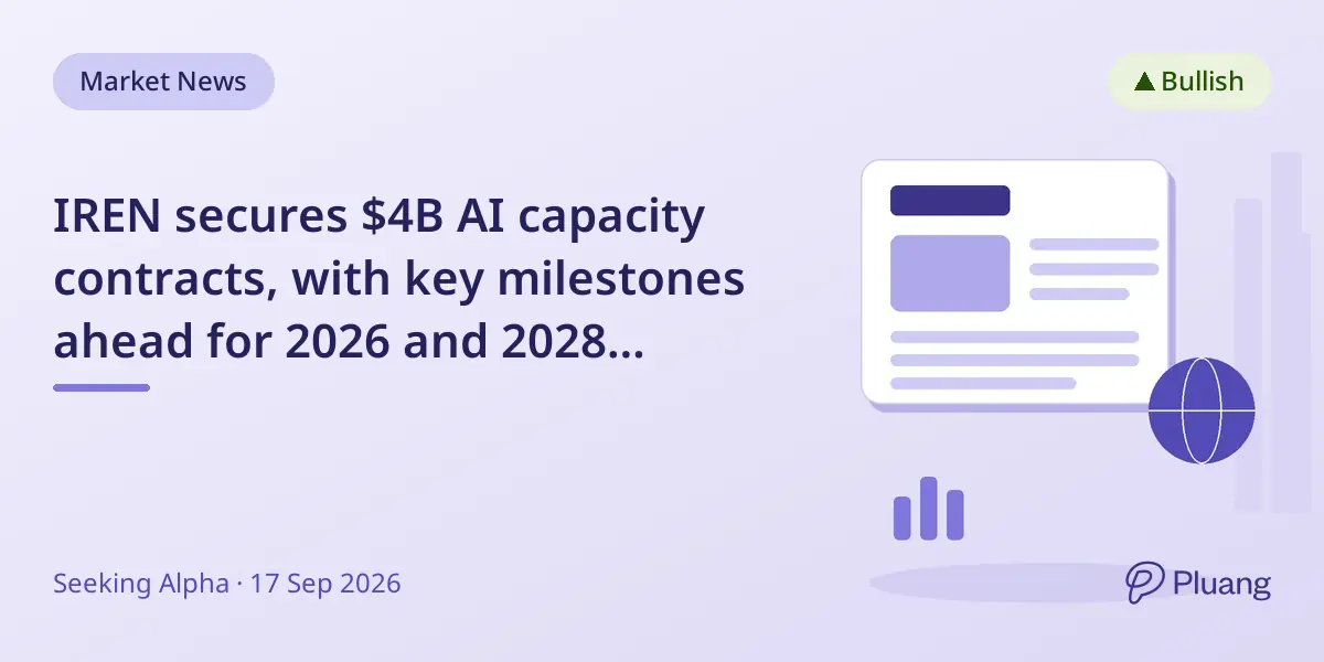 IREN secures $4B AI capacity contracts, with key milestones ahead for 2026 and 2028 revenue growth.