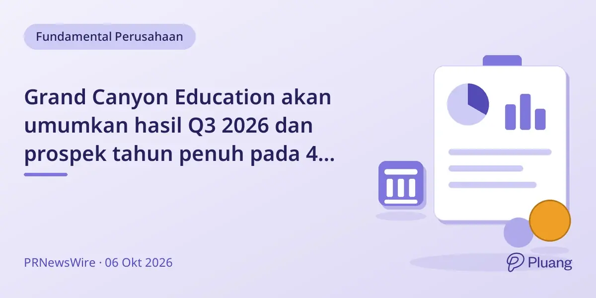 Grand Canyon Education akan umumkan hasil Q3 2026 dan prospek tahun penuh pada 4 Nov