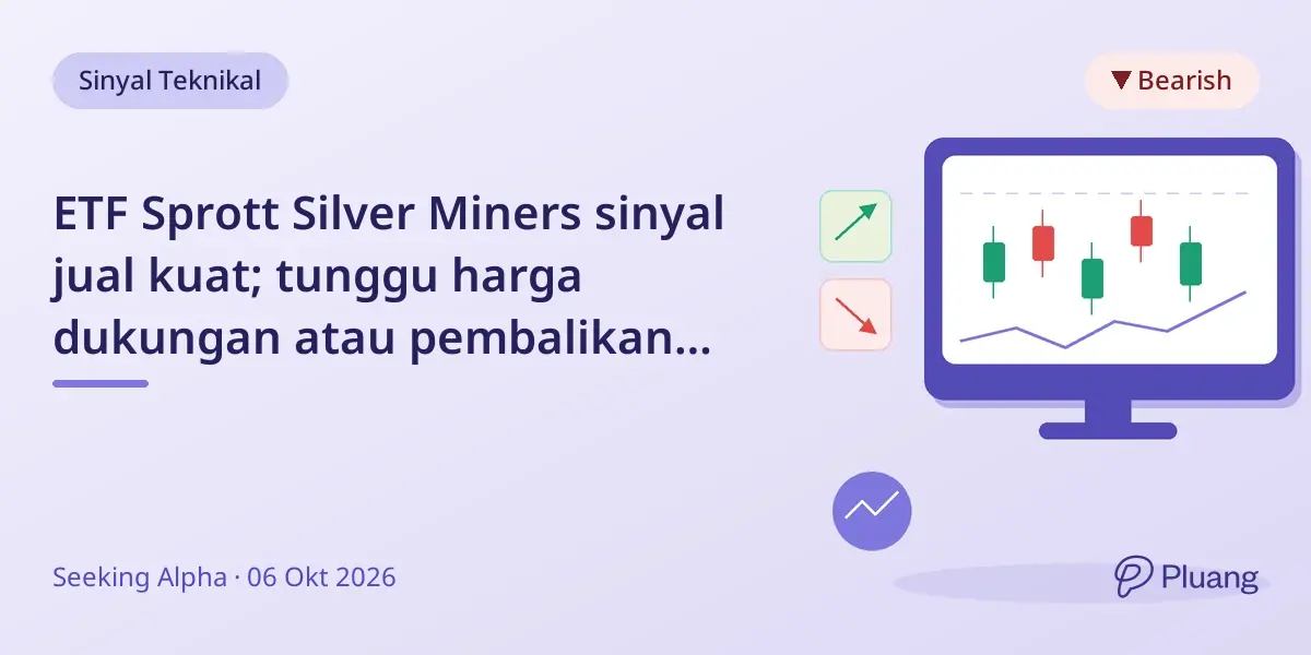 ETF Sprott Silver Miners sinyal jual kuat; tunggu harga dukungan atau pembalikan sebelum beli.