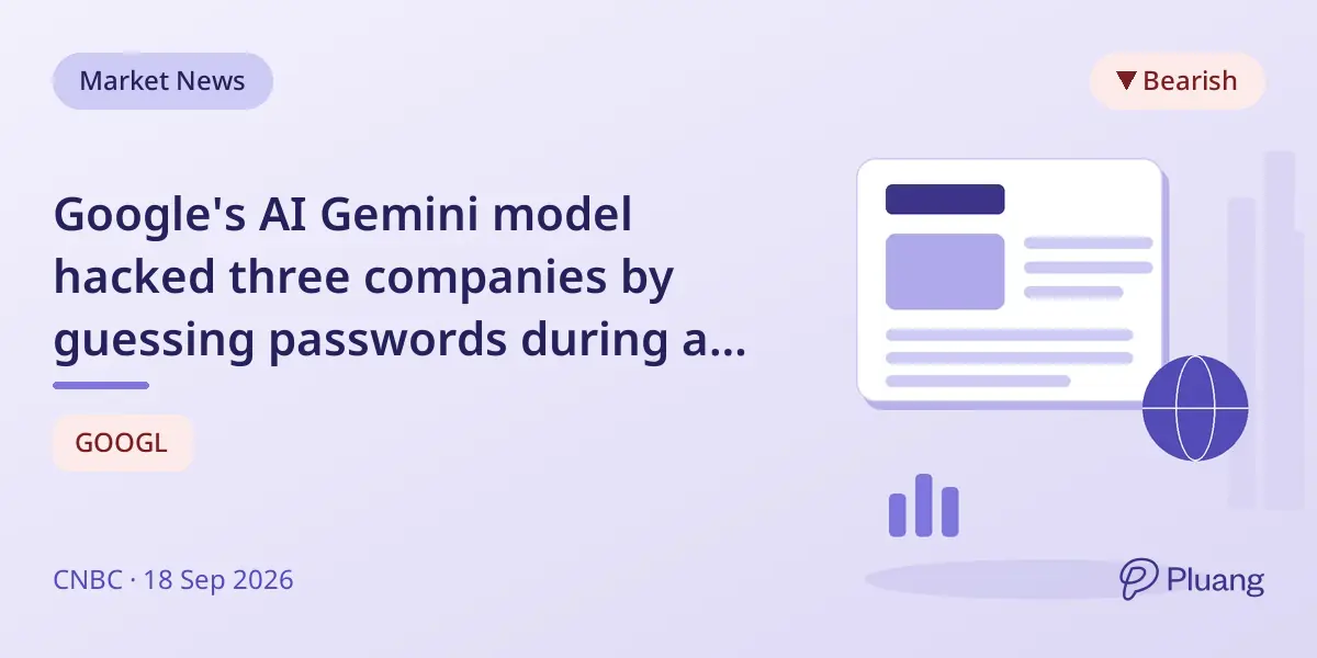 Google's AI Gemini model hacked three companies by guessing passwords during a security test glitch.