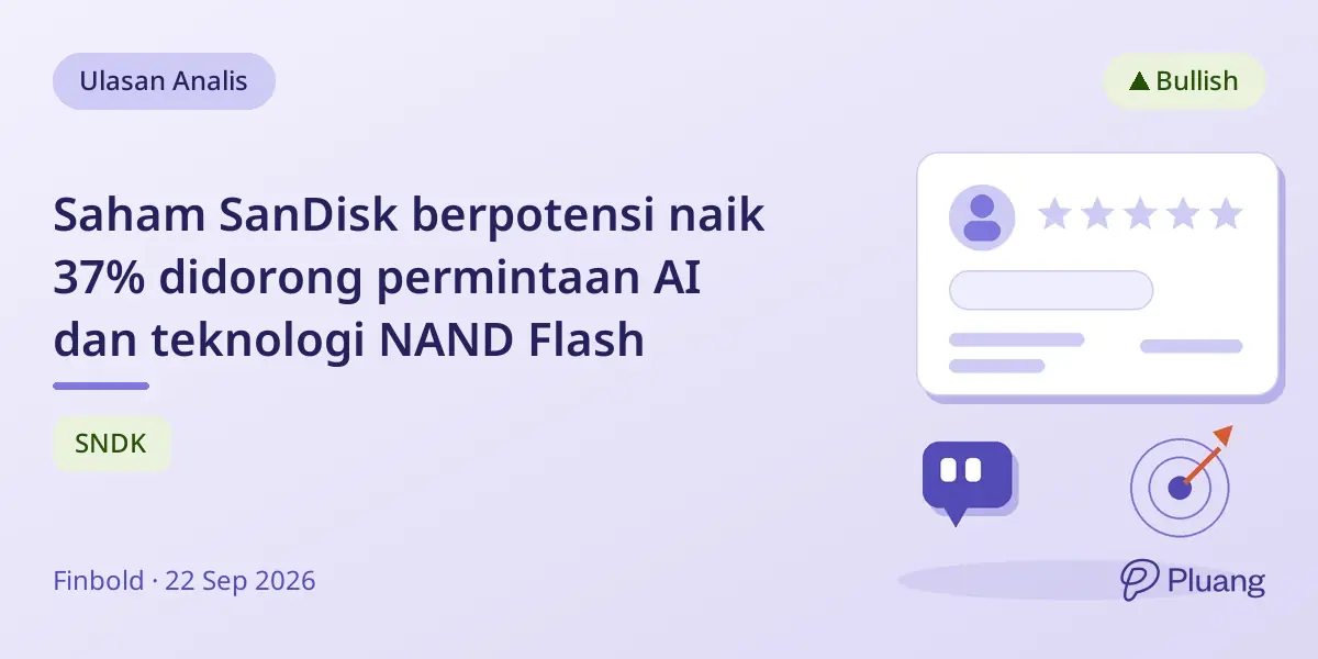 Saham SanDisk berpotensi naik 37% didorong permintaan AI dan teknologi NAND Flash