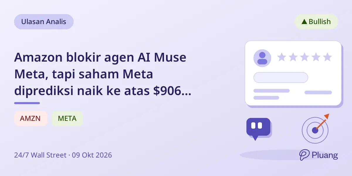 Amazon blokir agen AI Muse Meta, tapi saham Meta diprediksi naik ke atas $906 karena pertumbuhan iklan kuat.