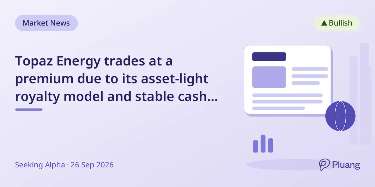 Topaz Energy trades at a premium due to its asset-light royalty model and stable cash flow.