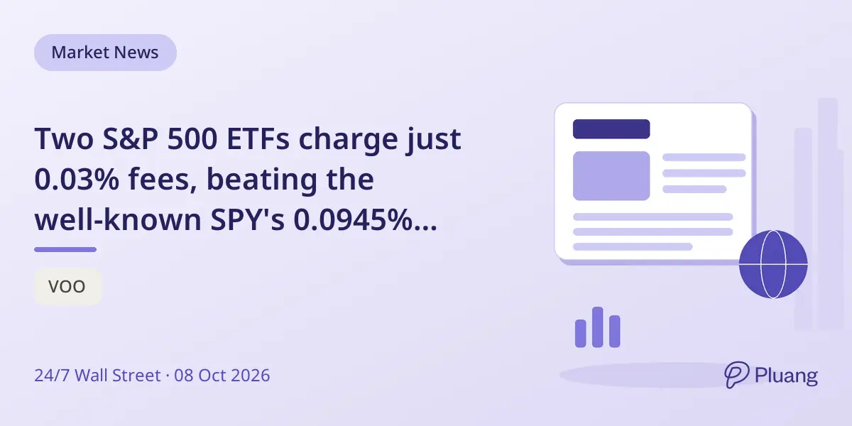 Two S&P 500 ETFs charge just 0.03% fees, beating the well-known SPY's 0.0945% expense ratio.