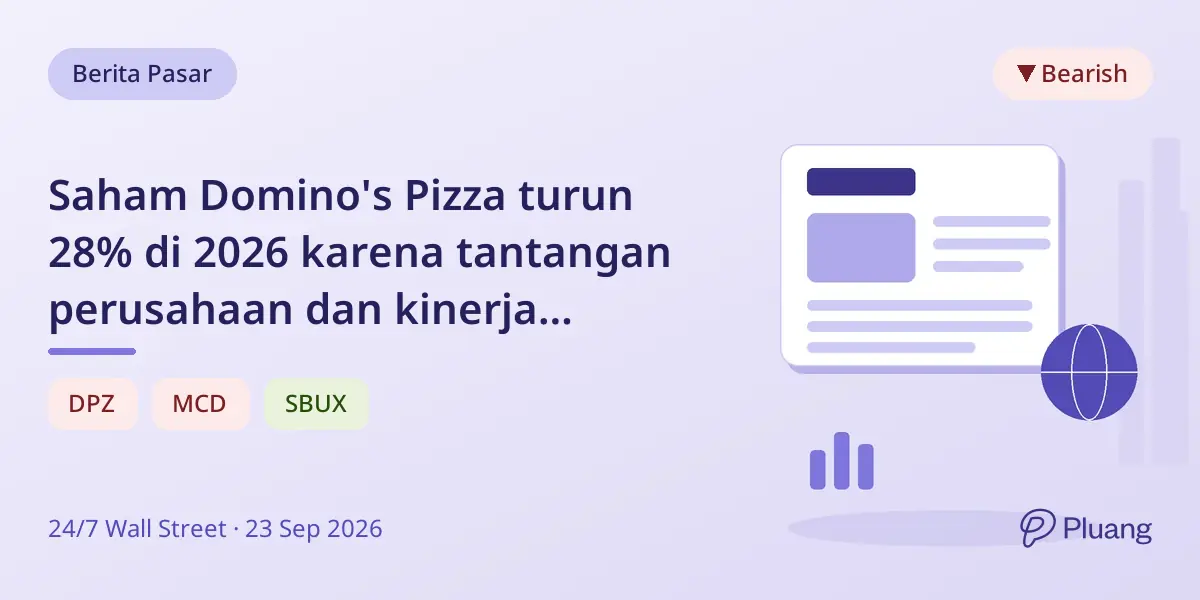 Saham Domino's Pizza turun 28% di 2026 karena tantangan perusahaan dan kinerja industri yang beragam