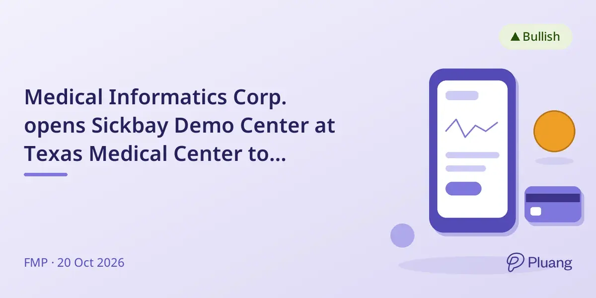 Medical Informatics Corp. opens Sickbay Demo Center at Texas Medical Center to enhance patient care with real-time data integration.