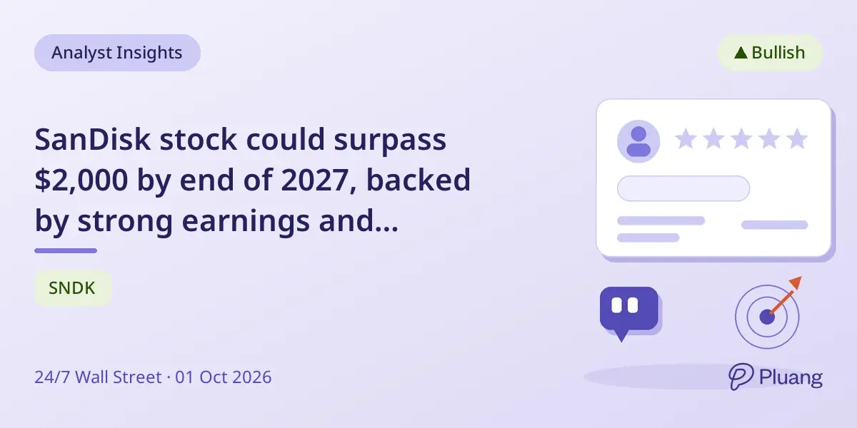 SanDisk stock could surpass $2,000 by end of 2027, backed by strong earnings and multi-year contracts.