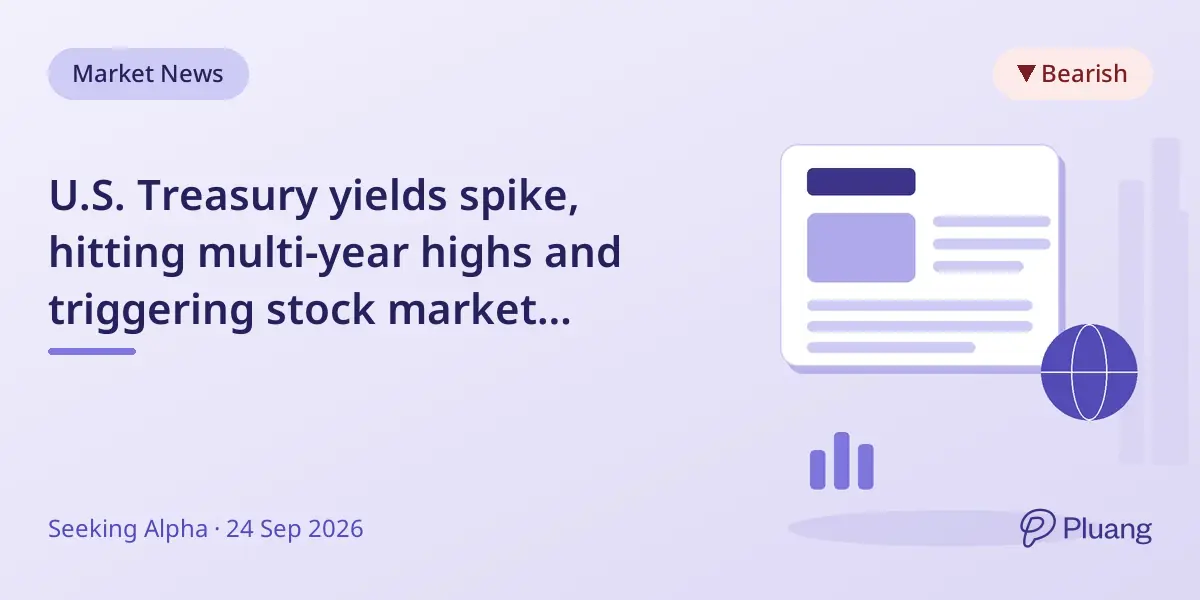 U.S. Treasury yields spike, hitting multi-year highs and triggering stock market declines.