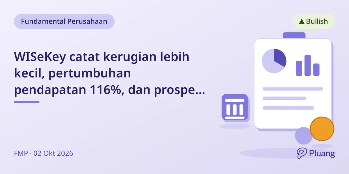 WISeKey catat kerugian lebih kecil, pertumbuhan pendapatan 116%, dan prospek optimis tahun ini