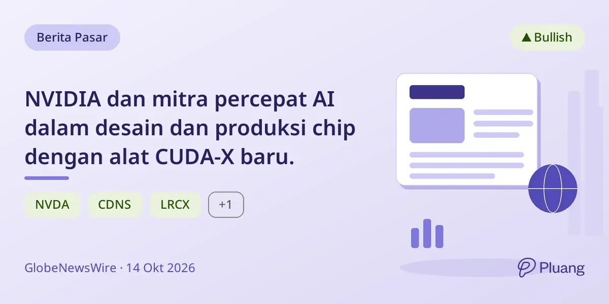 NVIDIA dan mitra percepat AI dalam desain dan produksi chip dengan alat CUDA-X baru.