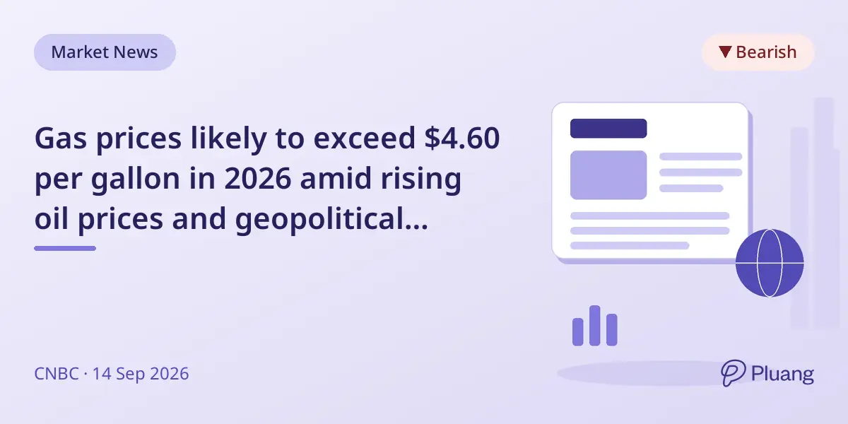 Gas prices likely to exceed $4.60 per gallon in 2026 amid rising oil prices and geopolitical tensions