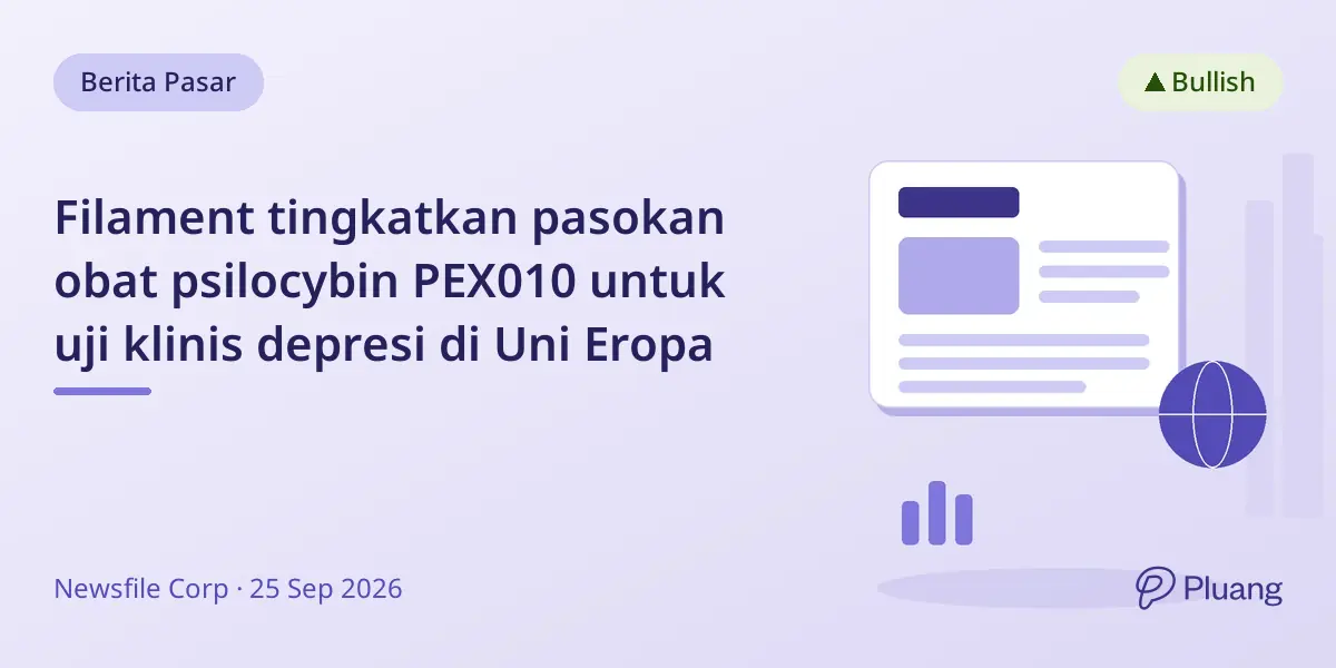 Filament tingkatkan pasokan obat psilocybin PEX010 untuk uji klinis depresi di Uni Eropa
