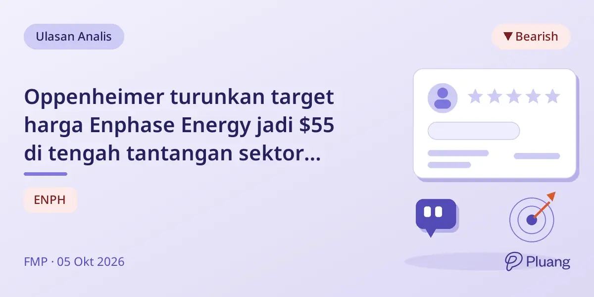 Oppenheimer turunkan target harga Enphase Energy jadi $55 di tengah tantangan sektor surya
