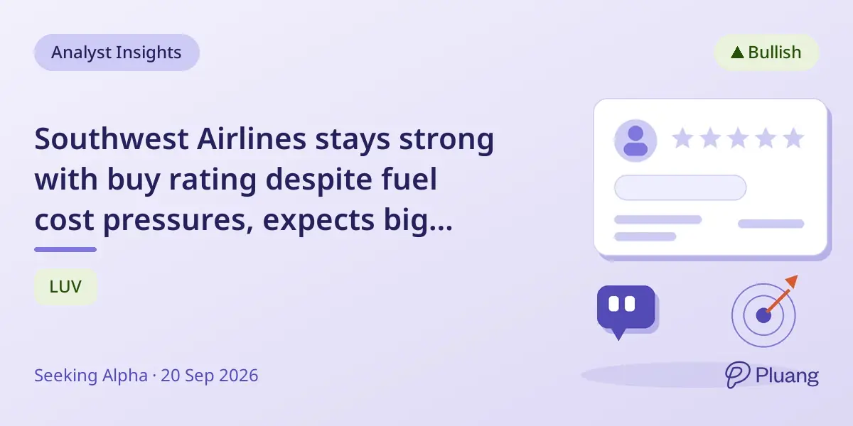 Southwest Airlines stays strong with buy rating despite fuel cost pressures, expects big profit growth by 2028.