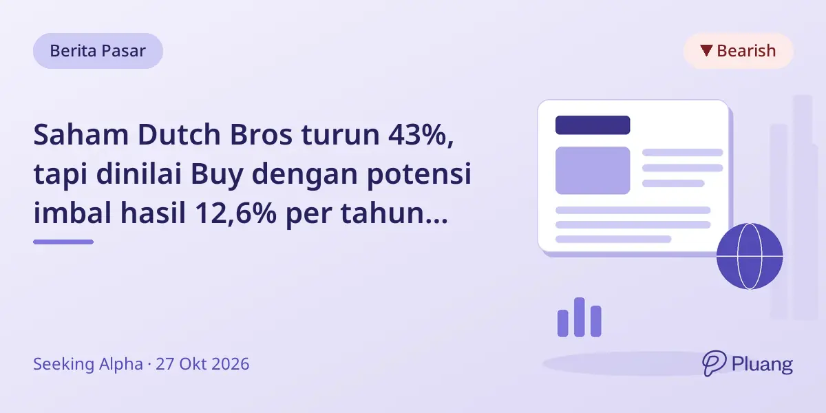 Saham Dutch Bros turun 43%, tapi dinilai Buy dengan potensi imbal hasil 12,6% per tahun hingga 2030