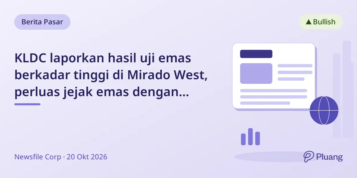 KLDC laporkan hasil uji emas berkadar tinggi di Mirado West, perluas jejak emas dengan pengeboran senilai $20 juta.