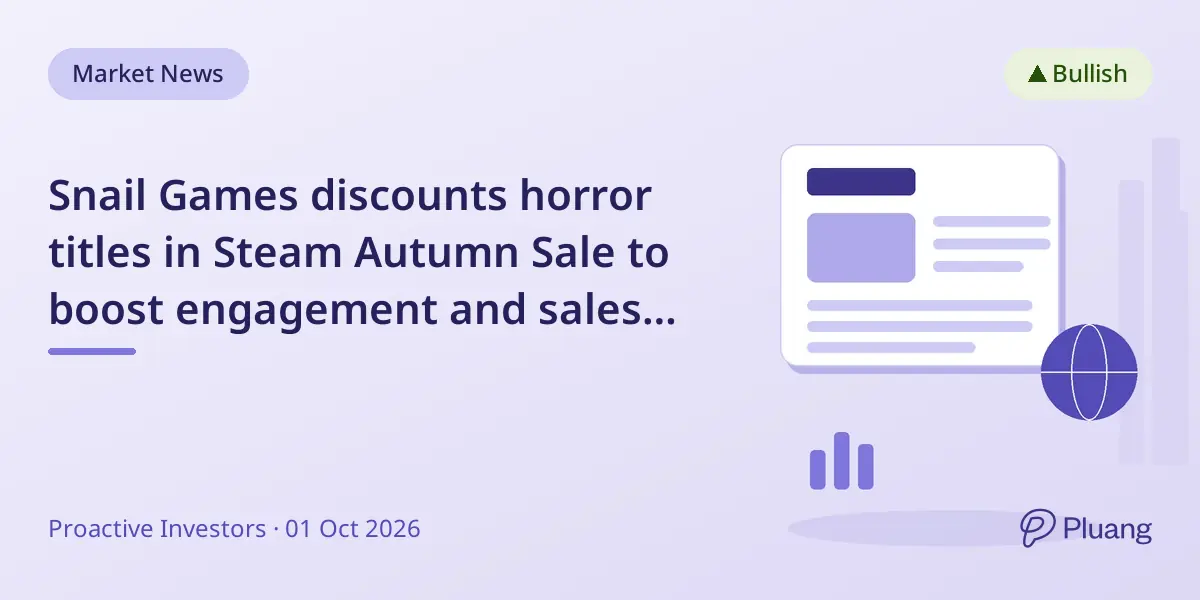 Snail Games discounts horror titles in Steam Autumn Sale to boost engagement and sales ahead of Halloween