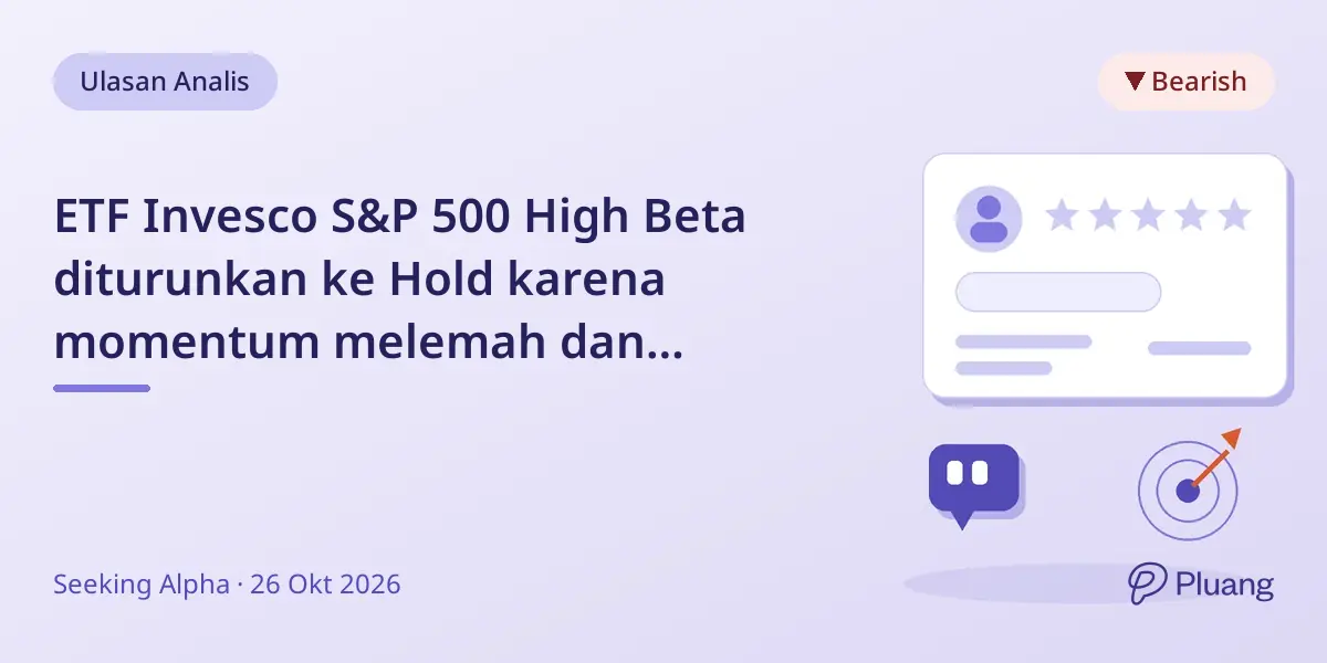 ETF Invesco S&P 500 High Beta diturunkan ke Hold karena momentum melemah dan katalis terbatas.