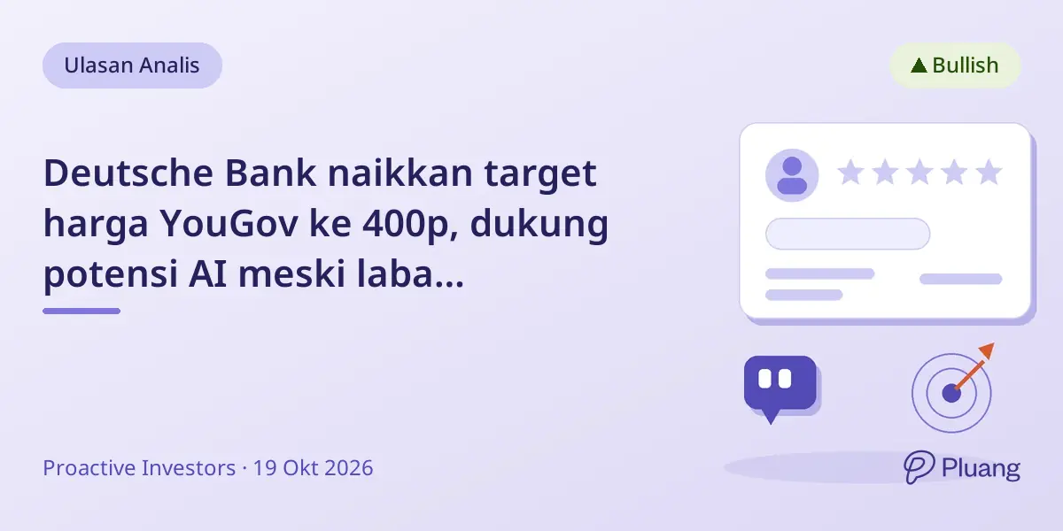 Deutsche Bank naikkan target harga YouGov ke 400p, dukung potensi AI meski laba dipangkas