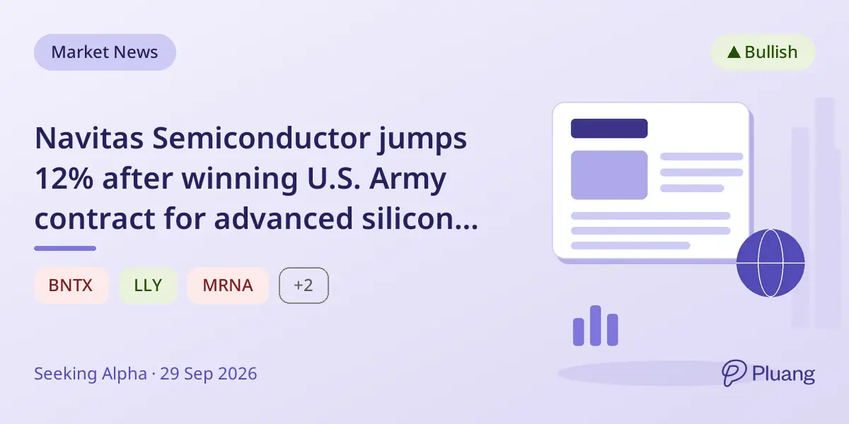 Navitas Semiconductor jumps 12% after winning U.S. Army contract for advanced silicon carbide tech