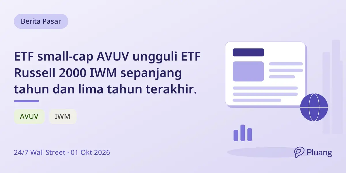 ETF small-cap AVUV ungguli ETF Russell 2000 IWM sepanjang tahun dan lima tahun terakhir.
