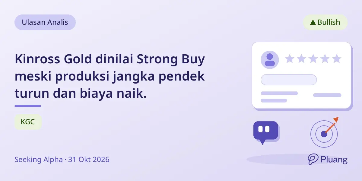 Kinross Gold dinilai Strong Buy meski produksi jangka pendek turun dan biaya naik.