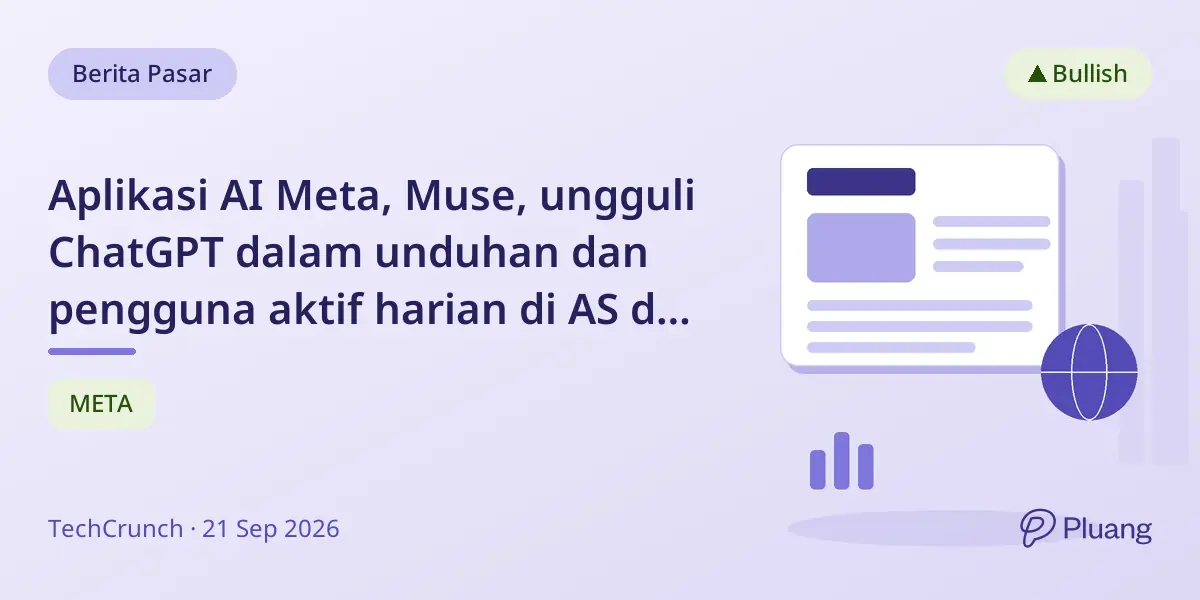 Aplikasi AI Meta, Muse, ungguli ChatGPT dalam unduhan dan pengguna aktif harian di AS dan Kanada.