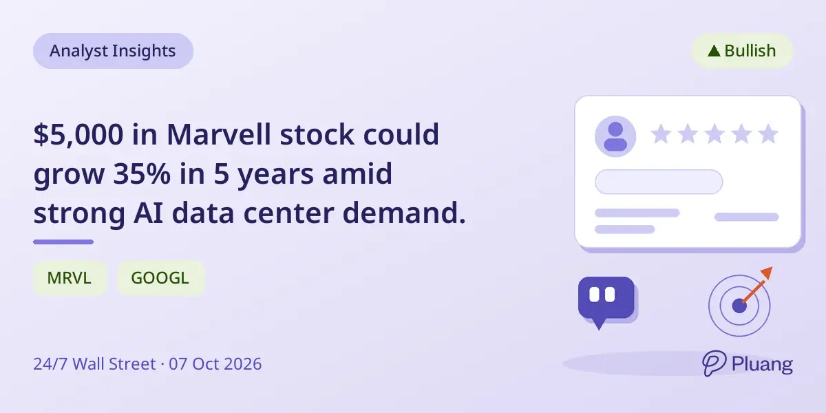 $5,000 in Marvell stock could grow 35% in 5 years amid strong AI data center demand.