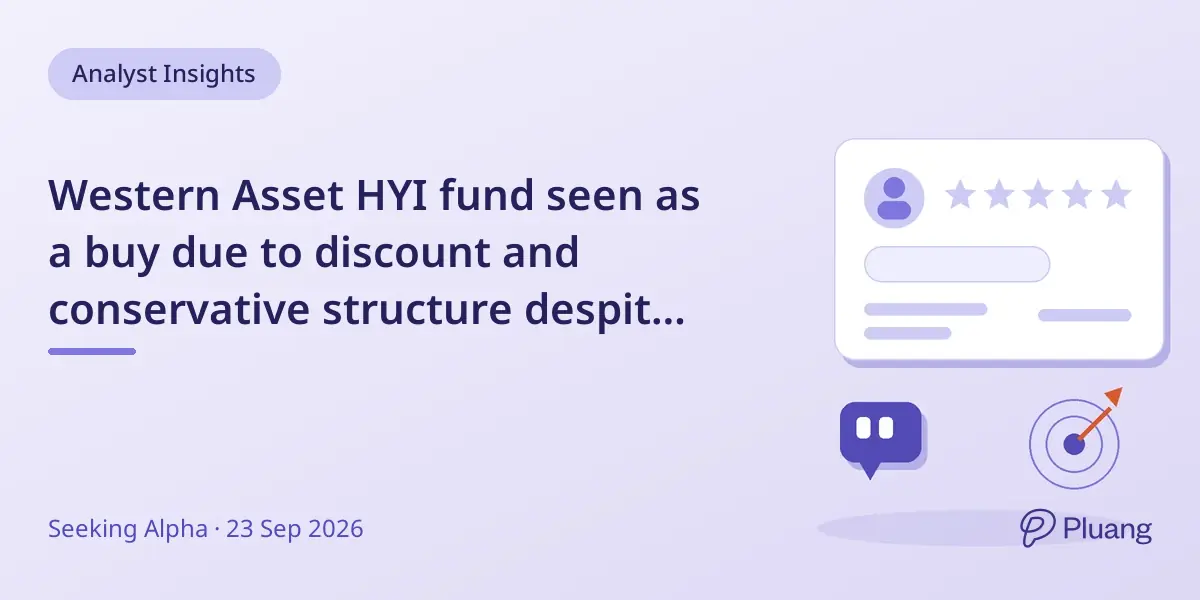 Western Asset HYI fund seen as a buy due to discount and conservative structure despite payout risks.