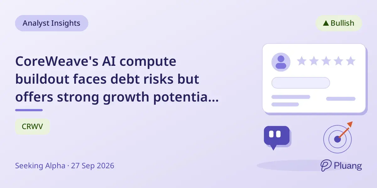 CoreWeave's AI compute buildout faces debt risks but offers strong growth potential if markets stabilize.