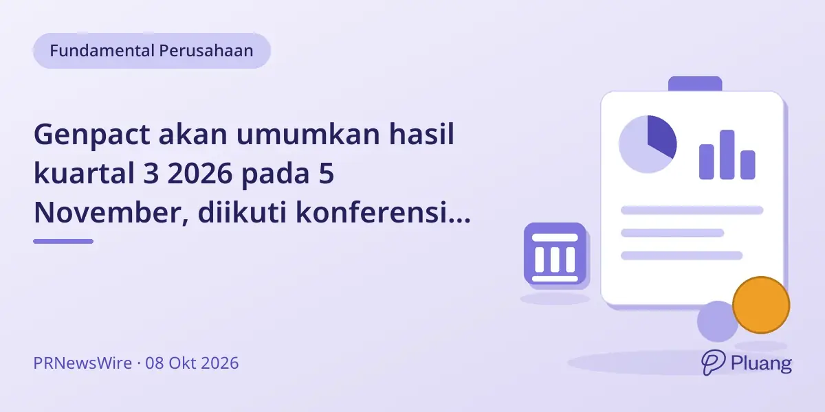 Genpact akan umumkan hasil kuartal 3 2026 pada 5 November, diikuti konferensi pers.