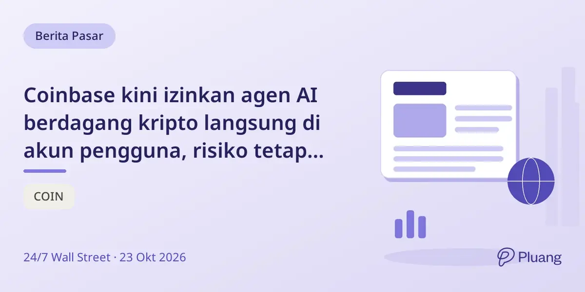 Coinbase kini izinkan agen AI berdagang kripto langsung di akun pengguna, risiko tetap pada pengguna.