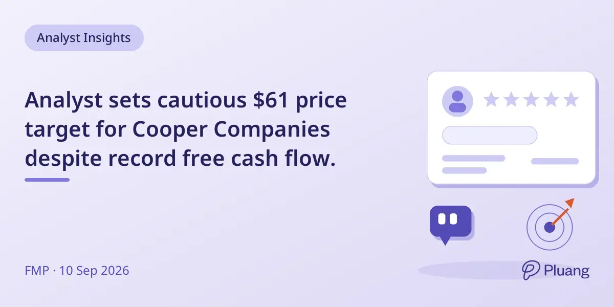 Analyst sets cautious $61 price target for Cooper Companies despite record free cash flow.