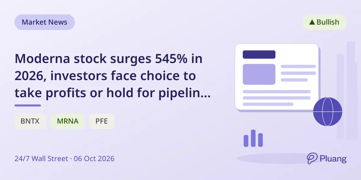 Moderna stock surges 545% in 2026, investors face choice to take profits or hold for pipeline growth.