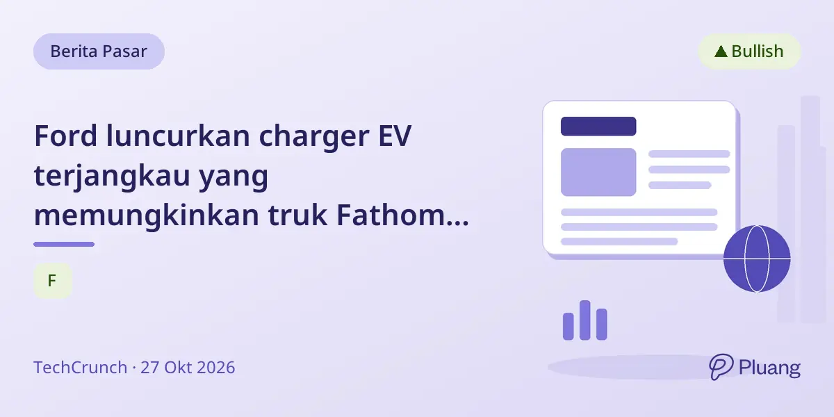 Ford luncurkan charger EV terjangkau yang memungkinkan truk Fathom suplai listrik ke rumah dan jaringan.