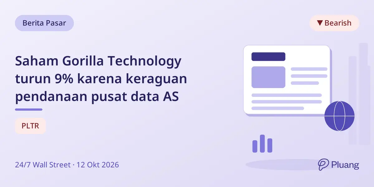 Saham Gorilla Technology turun 9% karena keraguan pendanaan pusat data AS