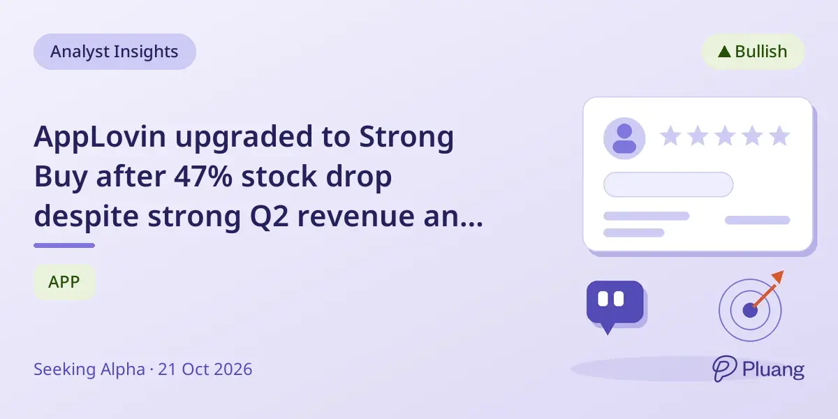 AppLovin upgraded to Strong Buy after 47% stock drop despite strong Q2 revenue and profit growth
